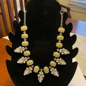 Lia Sophia Elegant Silver and Yellow green Necklace